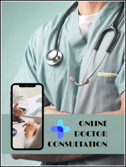 Online Doctor Consultation Wall Poster