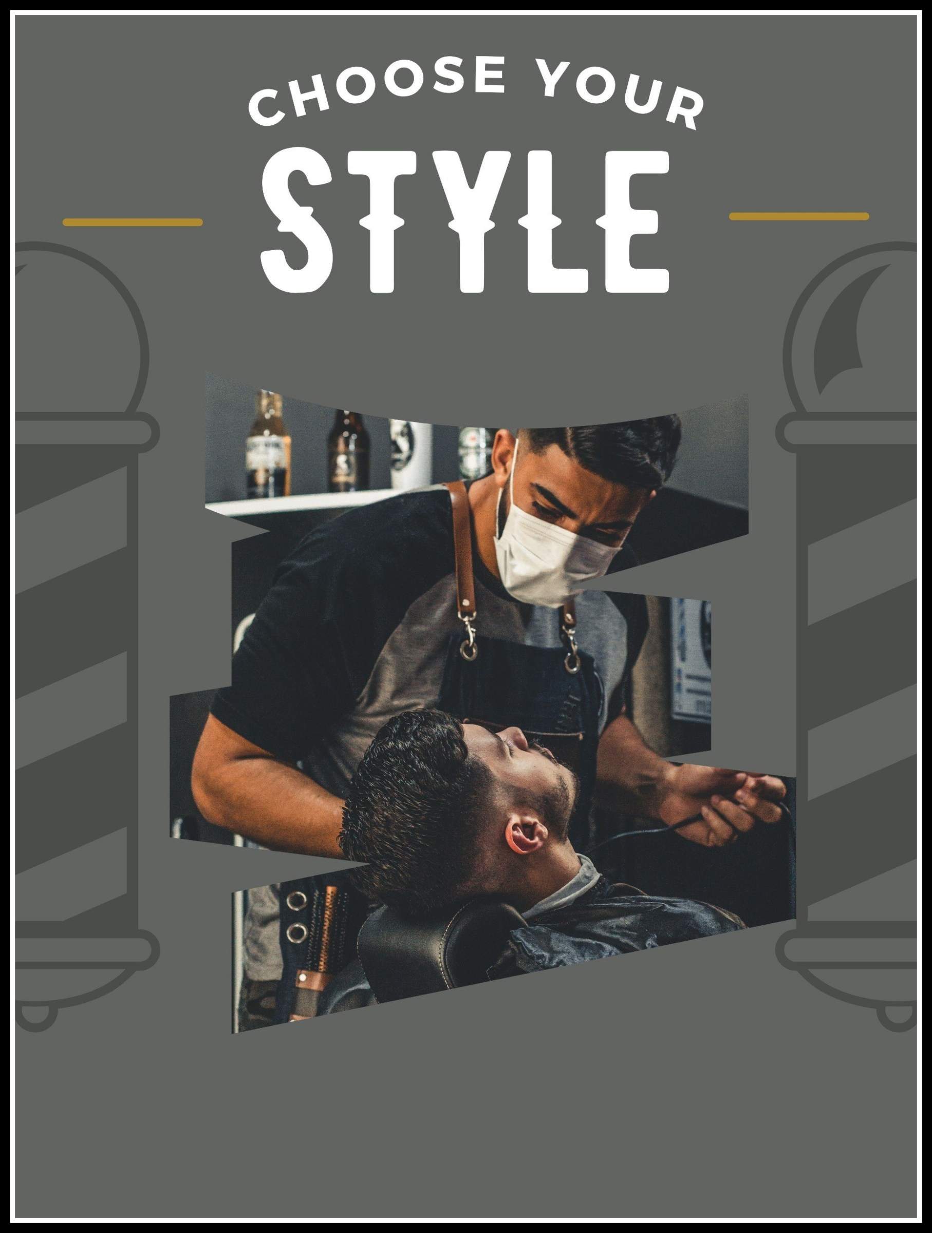 Barber Shop Choose Your Style Wall Decor Poster SMI67