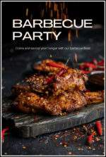 Barbeque Party Wall Decor Printed Poster 12 X 18 Inchs KAM93