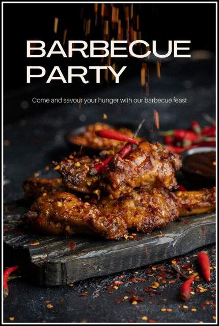 Barbeque Party Wall Decor Printed Poster 12 X 18 Inchs KAM93