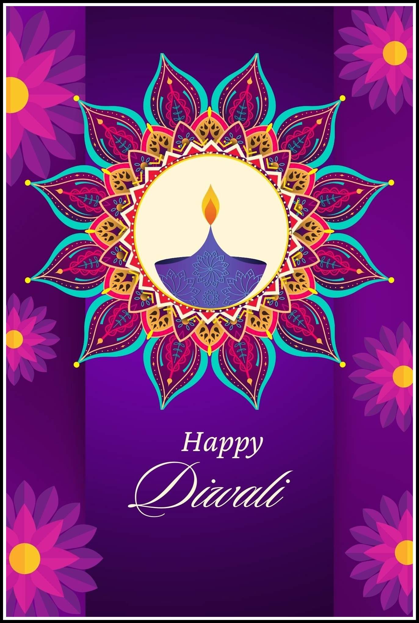 Happy Diwali Wall Decor Printed Poster